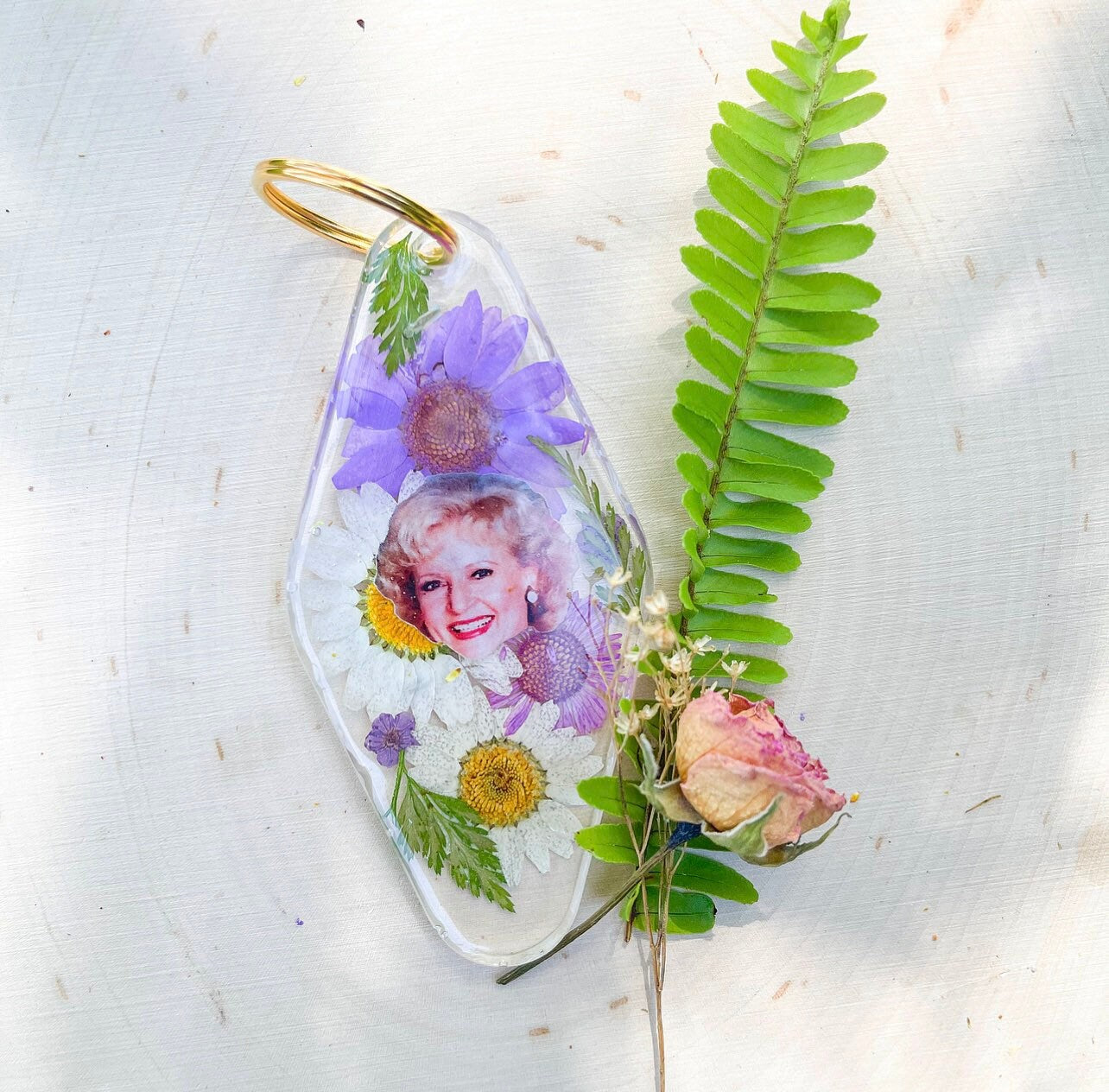 Golden Girls wildflower keychain