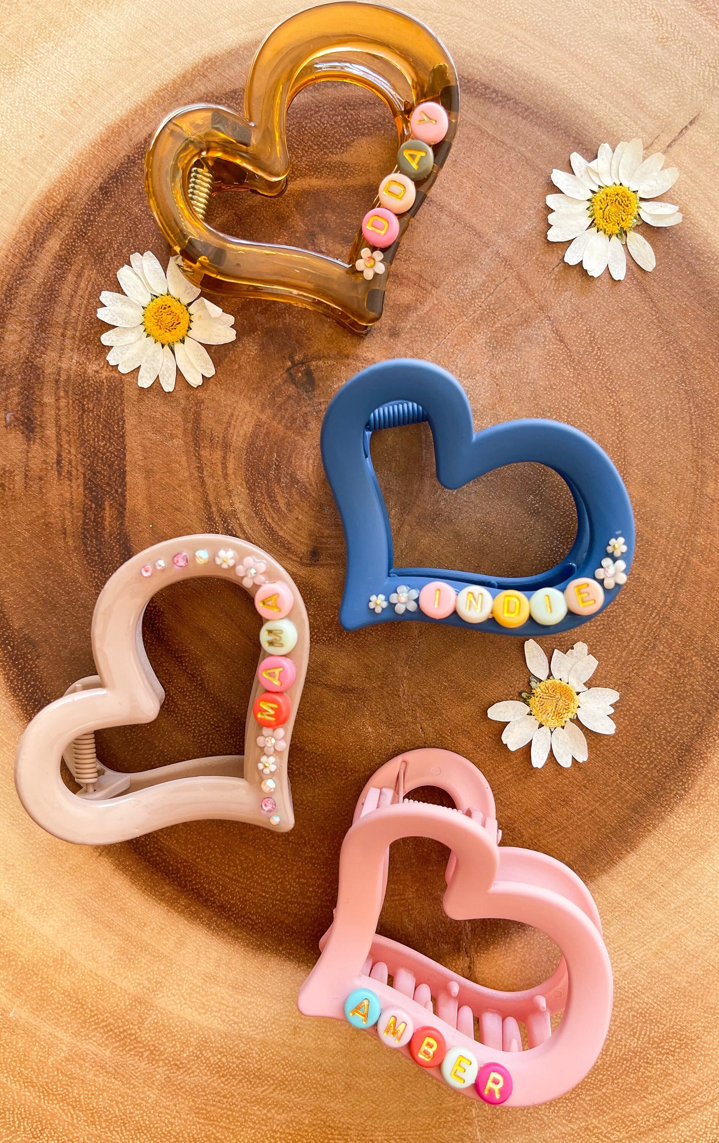 Custom heart claw clip