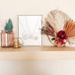 Dried palm wall hanging