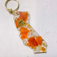 Resin wildflower California keychain