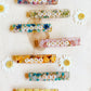 Resin dried floral custom hair clip