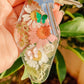 Resin floral keychain