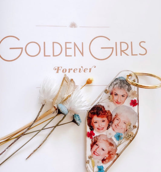 Golden Girls wildflower keychain