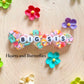 Custom Heart resin hair clips