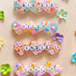 Custom Heart resin hair clips