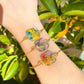 Resin floral bracelet