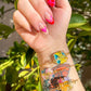 Resin floral bracelet