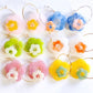Resin daisy hoop earrings
