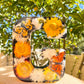 Black Dried floral resin letter